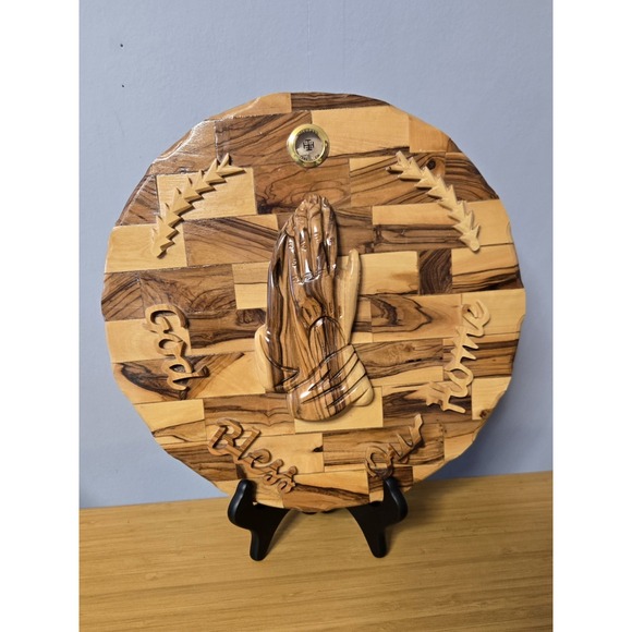 Other - Jerusalem Olive Wood "God Bless Our Home" Wooden Plauque